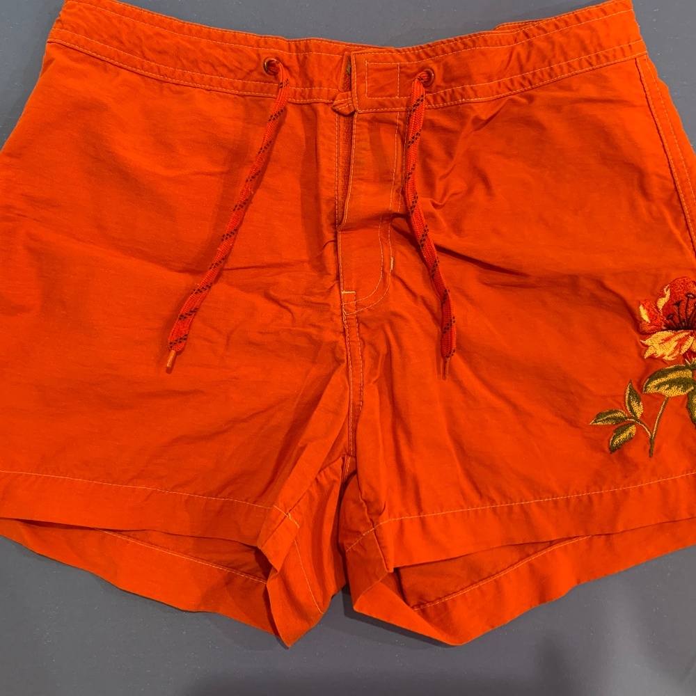 GAP BOARD SHORTS women’s. Orange. Velcro & tie waist. Small.